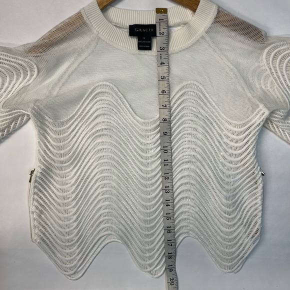 White mesh blouse - Picture 10 of 11